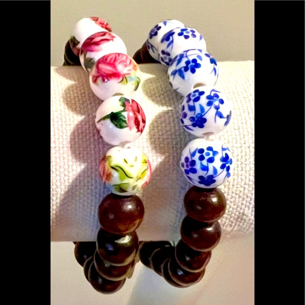 Bold Sophisticated Stack Beaded Bracelets